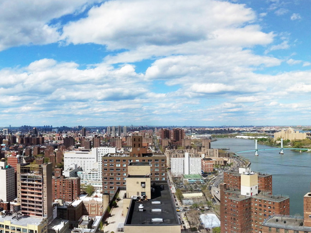 The view north, over East Harlem