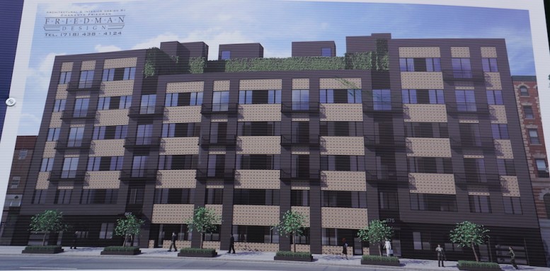 Construction rendering for 875 Dekalb Avenue