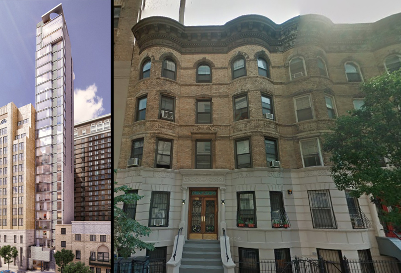 88 Schermerhorn Street before/after, images by Think Architecture and Design/Google Maps