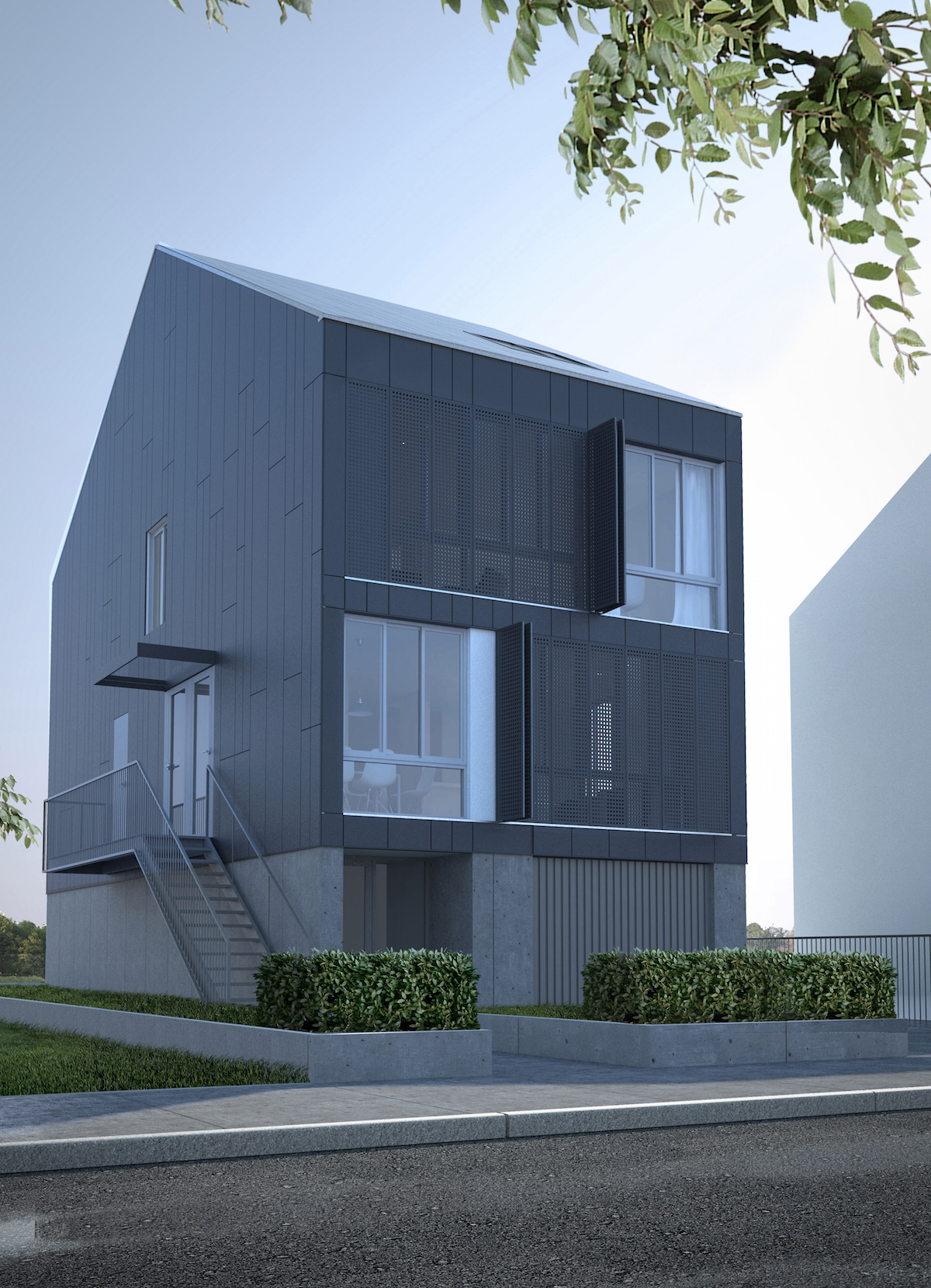 A view of 481 Midland Avenue from the street, rendering by AB Architekten