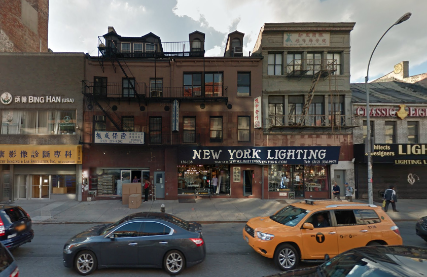 134-138 Bowery in October 2014, image via Google Maps