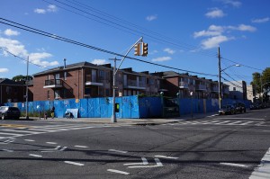402-424 Shepherd Avenue in East New York, from the corner of PItkin Avenue