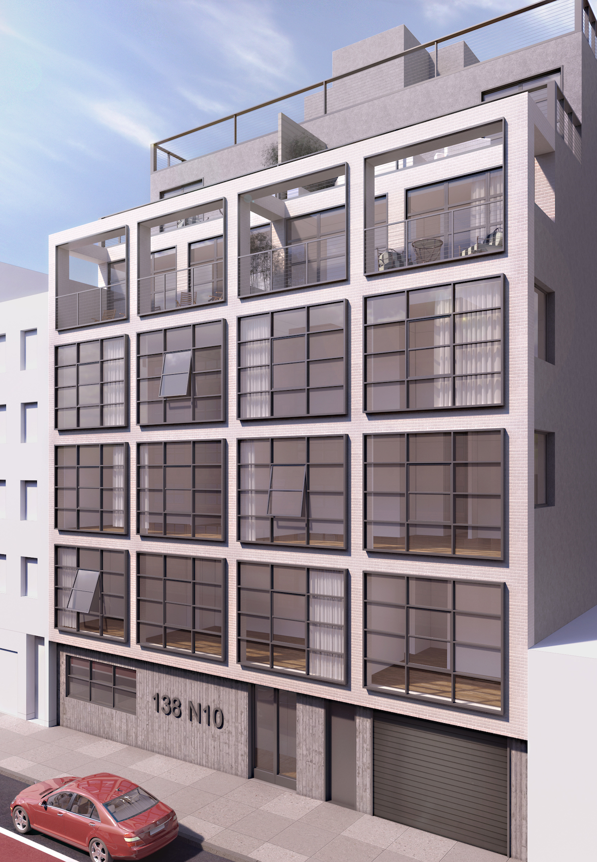 138 North 19th Street, rendering by Morris Adjmi Architects