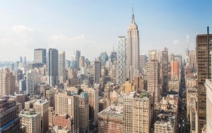 Rendering showing the HFZ Capital's Moshe Safdie-designed mixed-use tower with the Empire State Building behind it. (Rendering presented in October)