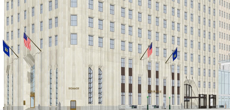 Proposal for 1 Wall Street signage (not approved)