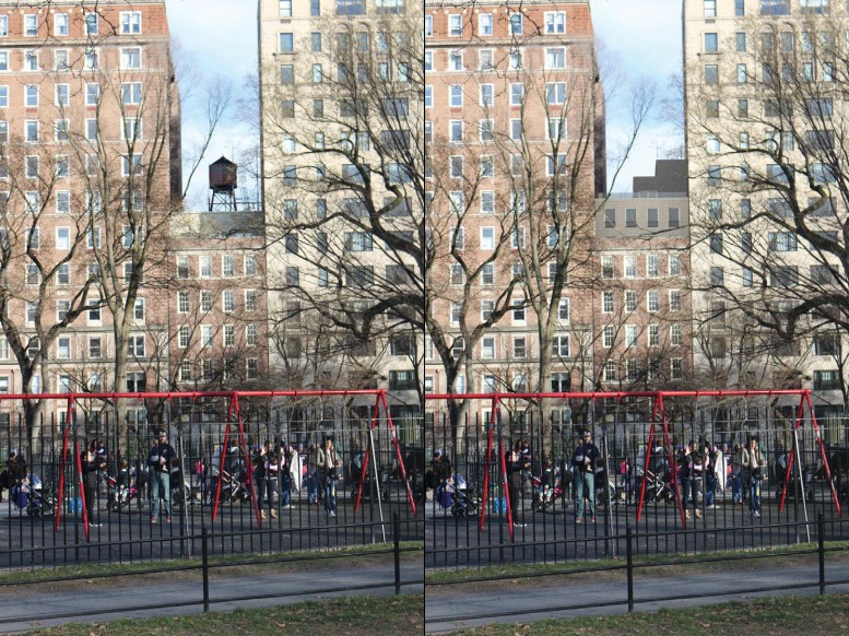 1143 Fifth Avenue, existing and proposed