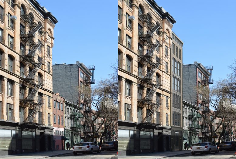 25 Bleecker Street, existing and proposed conditions.