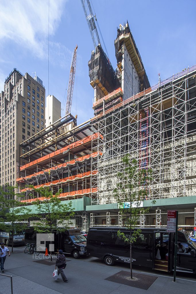 217 West 57th Street, aka Central Park Tower, as seen from West 57th Street. Photo by Tectonic for YIMBY