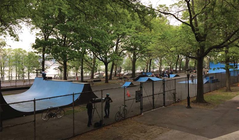Present-day Riverside Park Skate Park