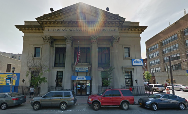 Dime Savings Bank of Williamsburgh in 2014, image via Google Maps