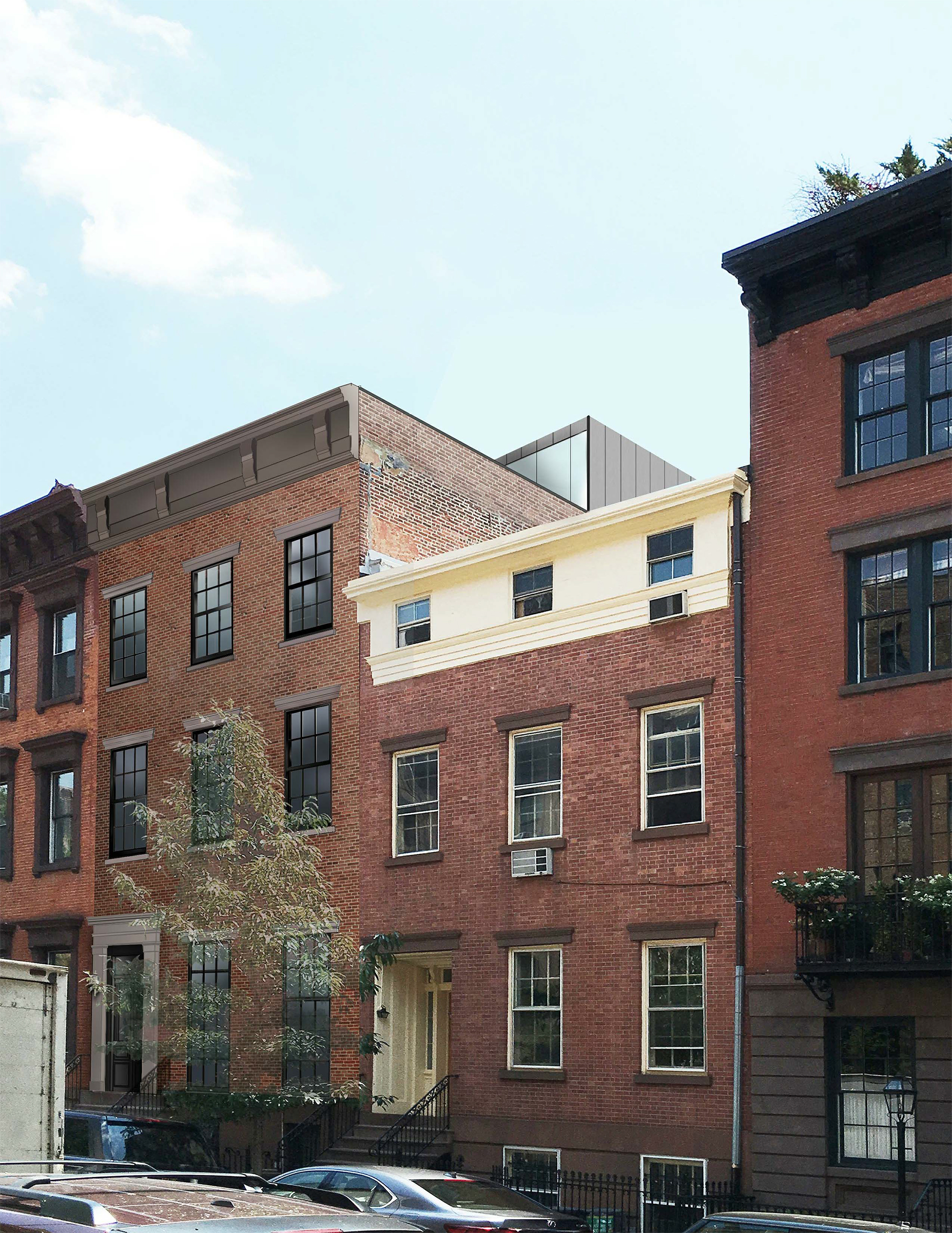 Proposal for 442 West 22nd Street, seen at left