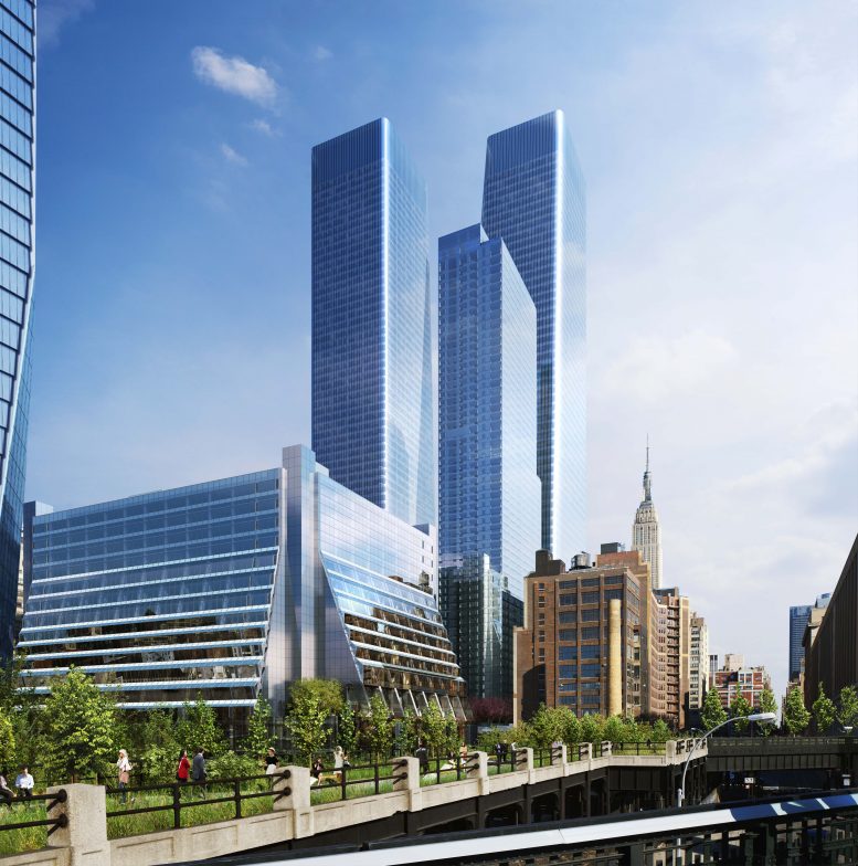 Rendering of Manhattan West as seen from the High Line