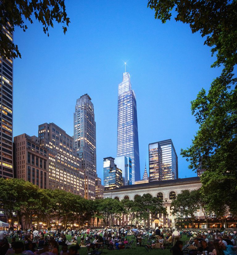 One Vanderbilt Avenue from Bryant Park, courtesy SL Green