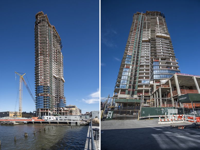 21 India Street (a.k.a. 10 Huron Street) in Greenpoint, January 2017. Photos by Tectonic via YIMBY Forums