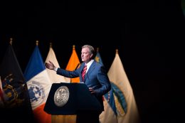 The mayor delivers his State of the City speech at the Apollo Theater. photo by Edwin J Torres/Mayoral Photography Office
