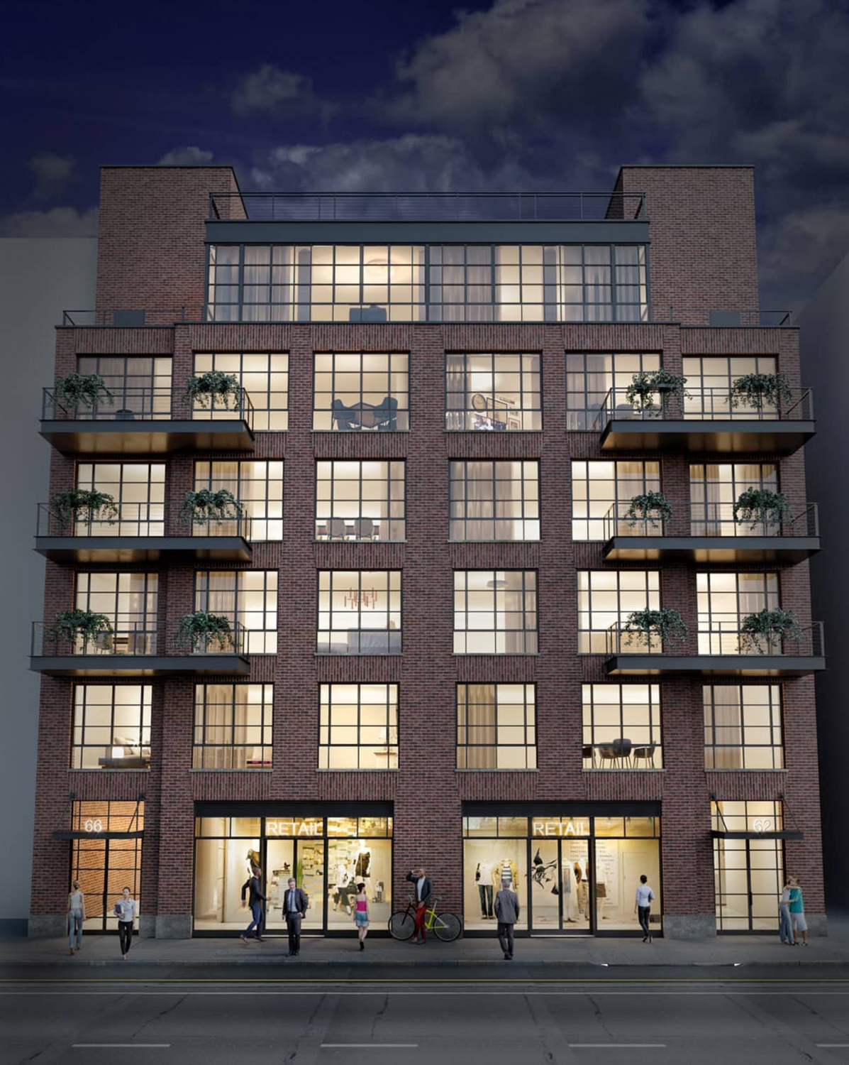 62-66 North Third Street, rendering by MNS