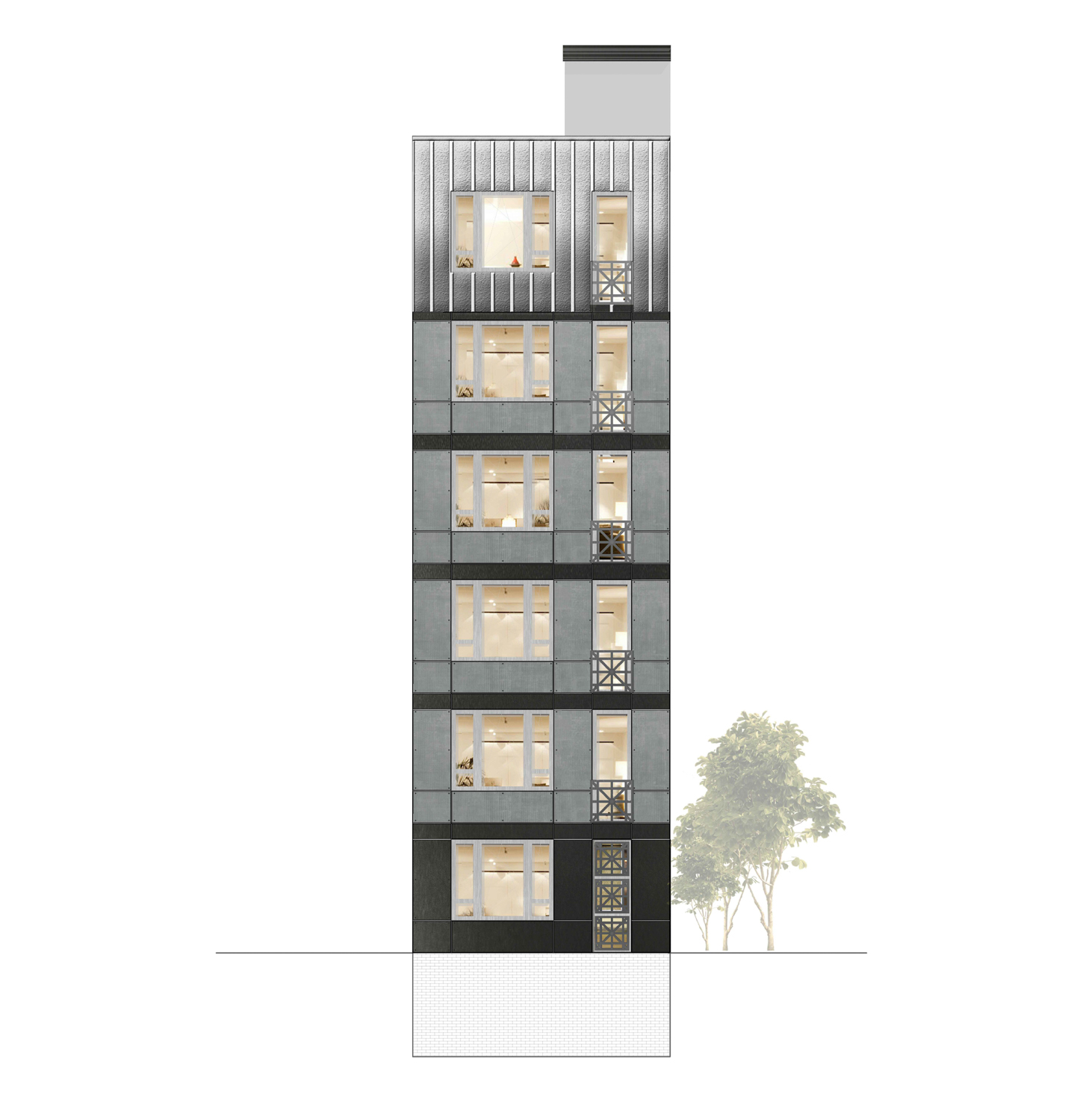 110 West 123rd Street, rendering by Shahrish