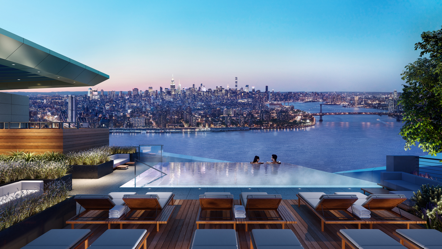 Rooftop terrace, rendering by Williams New York