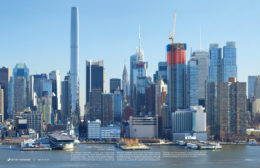 265 West 45th Street from Hudson River, rendering Courtesy RB Systems
