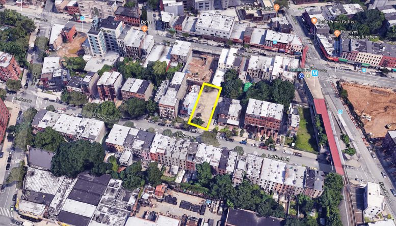 Aerial View of 171 and 173 Lefferts Place, via Google Maps