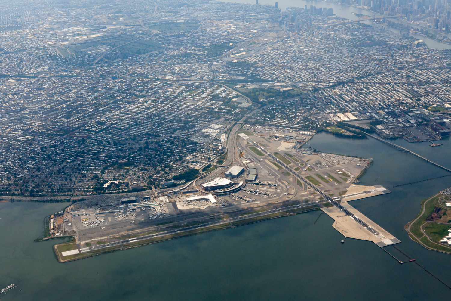 LaGuardia from the sky, taken July 12th, image by Andrew Campbell Nelson