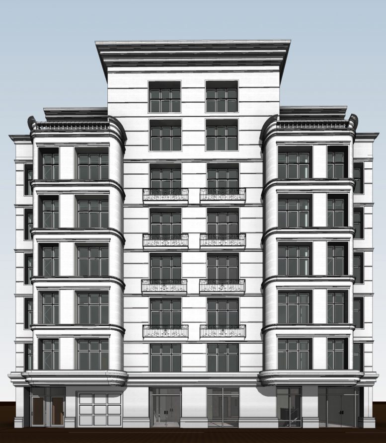 333 East 82nd Street frontal view, rendering courtesy Zproekt