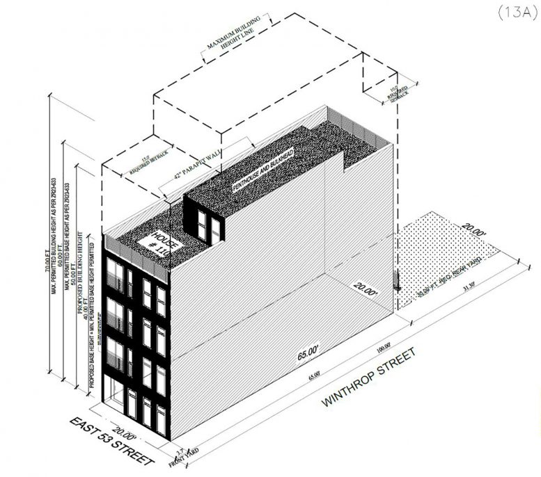 Rendering of 110 East 53rd Street in East Flatbush, Brooklyn