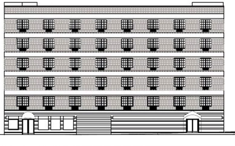Diagram illustrates building elevations along Corona Avenue for 110-40 Saultell Avenue (Equity Environmental Engineering)