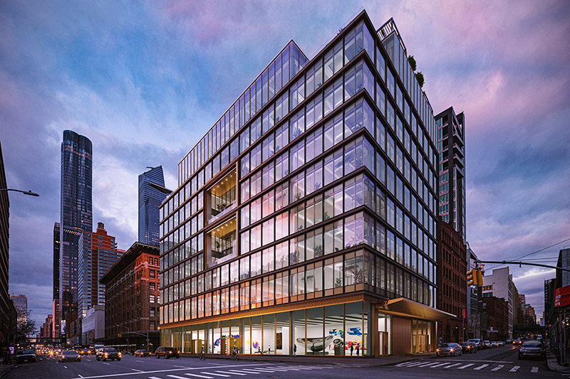Rendering of The Hudson Arts Building at 220 Eleventh Avenue - The Moinian Group / Studios Architecture