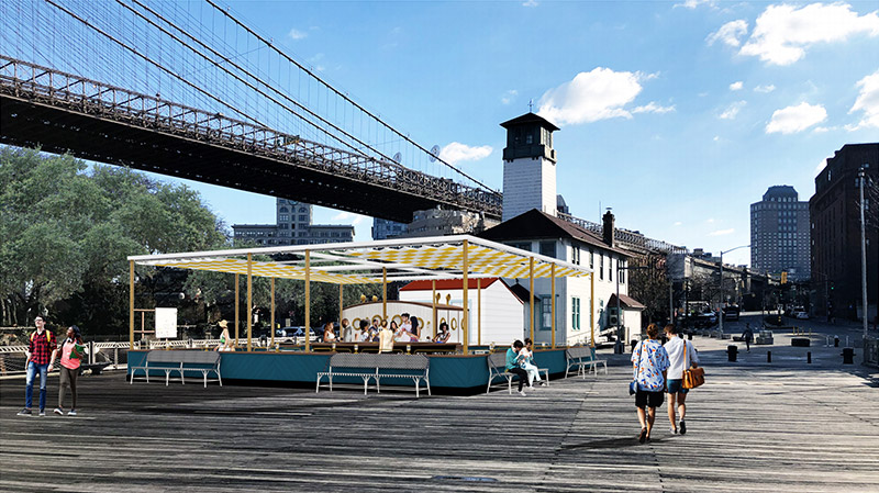 Updated rendering of the Fulton Ferry Landing Pier - Starling Architects