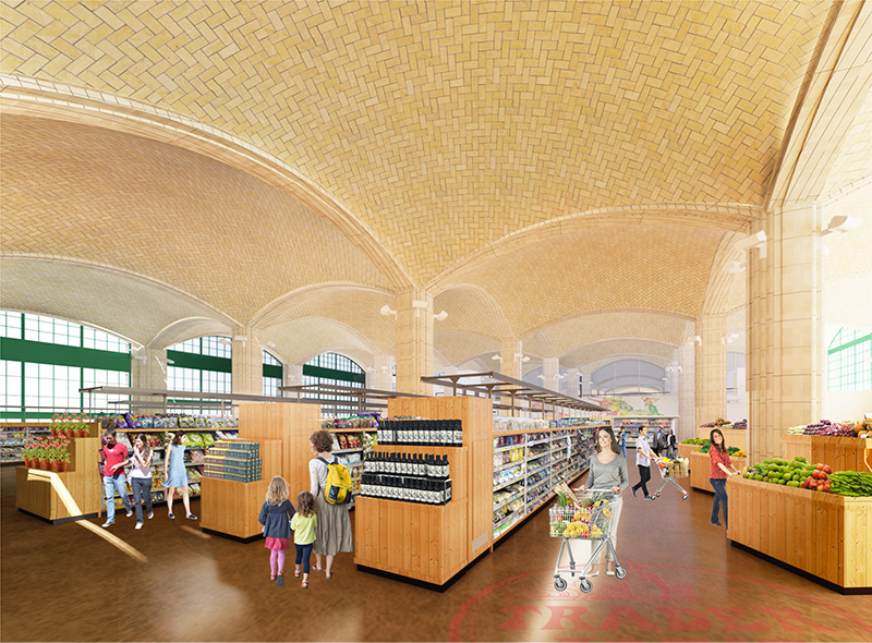 Rendering of proposed interior of Trader Joe's 405 East 59th Street Location - Madd Equities