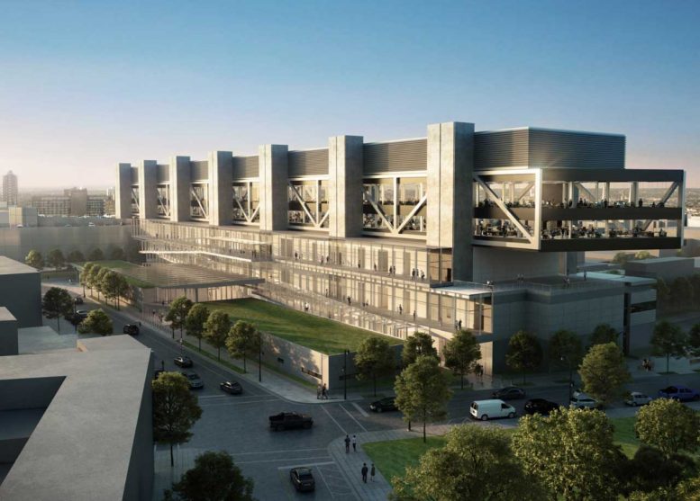 Rendering of the Frank J. Guarini Justice Complex - Hudson County Improvement Authority