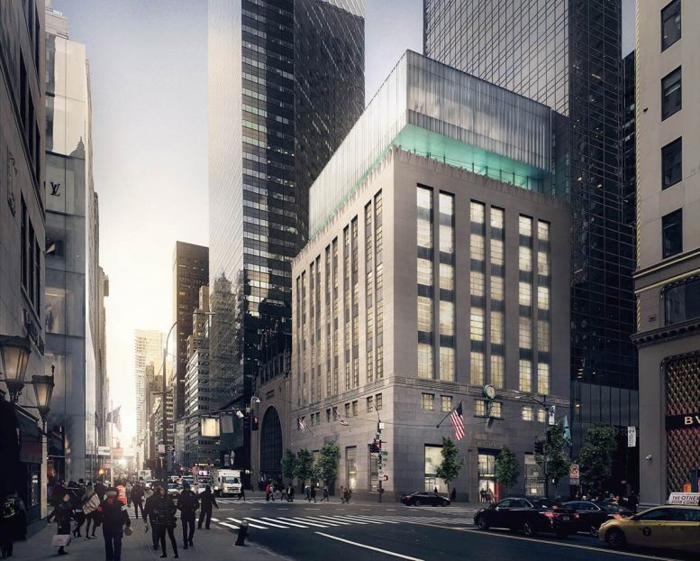 Rendering of Tiffany's Fifth Avenue Flagship Expansion (727 Fifth Avenue) - Courtesy of OMA New York; Bloomimages.de