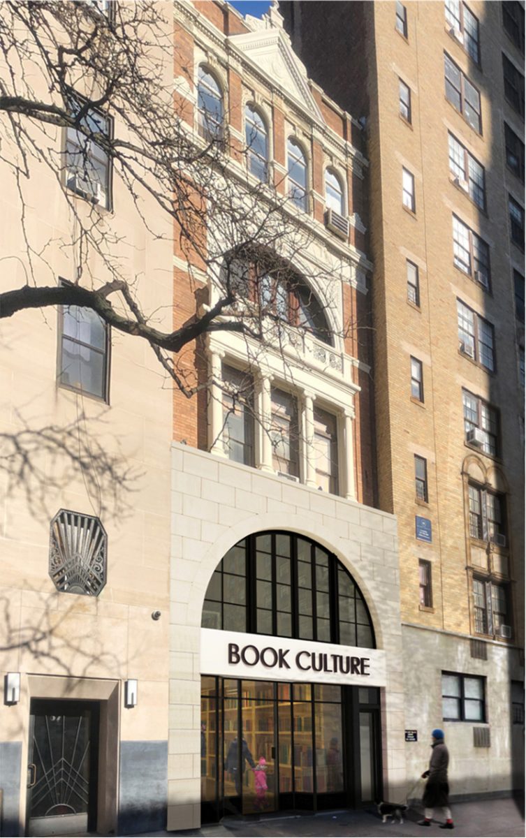 Rendering of facade alterations at 55 East 86th Steet - OPerA Studio Architecture