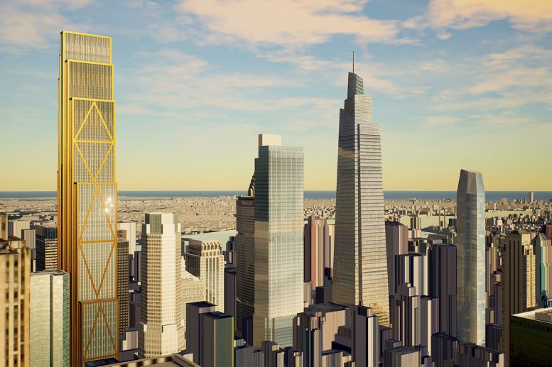 Rendering of 343 Madison Avenue via YIMBY Forumer rgarri4