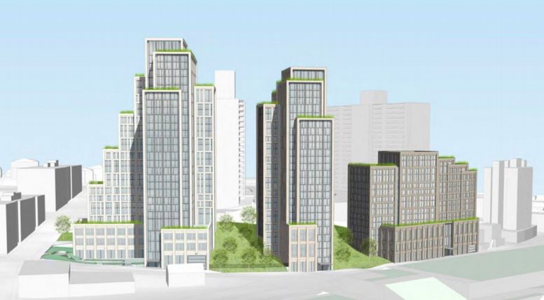 Rendering of Liberty Towers in St. George, Staten Island