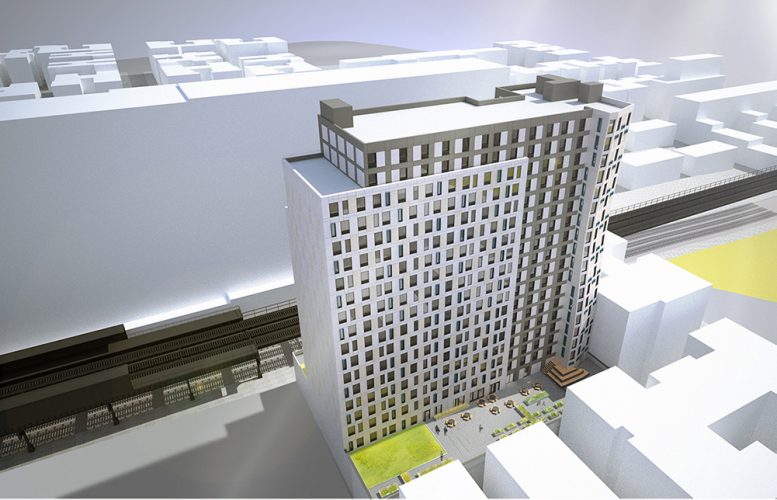 Aerial rendering of 1159 River Avenue - Urban Quotient