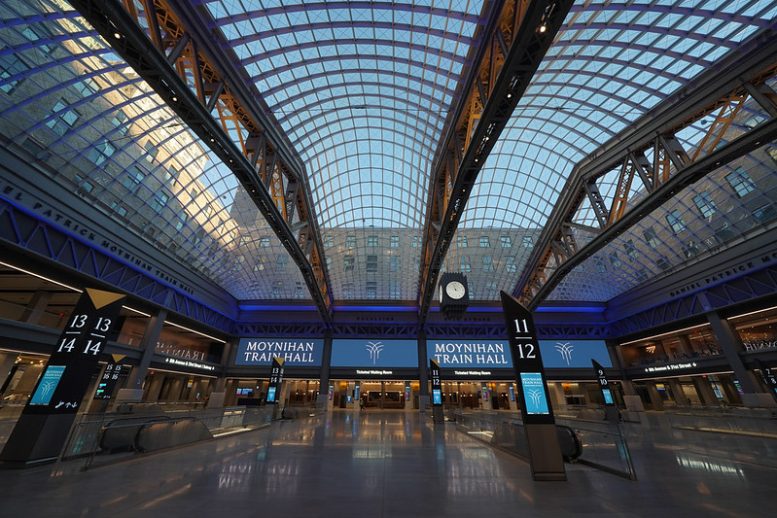 Interior view of Moynihan Train Hall