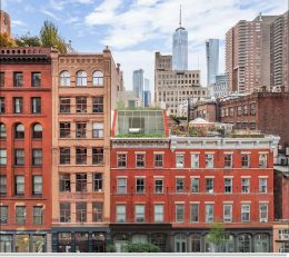Rendering of 13 Harrison Street rooftop addition - Bialosky + Partners Architects