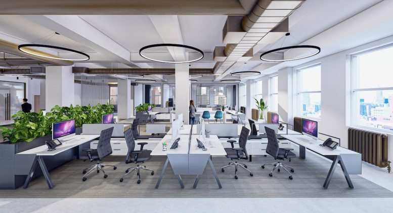 Rendering of 1501 Broadway office spaces - MKDA