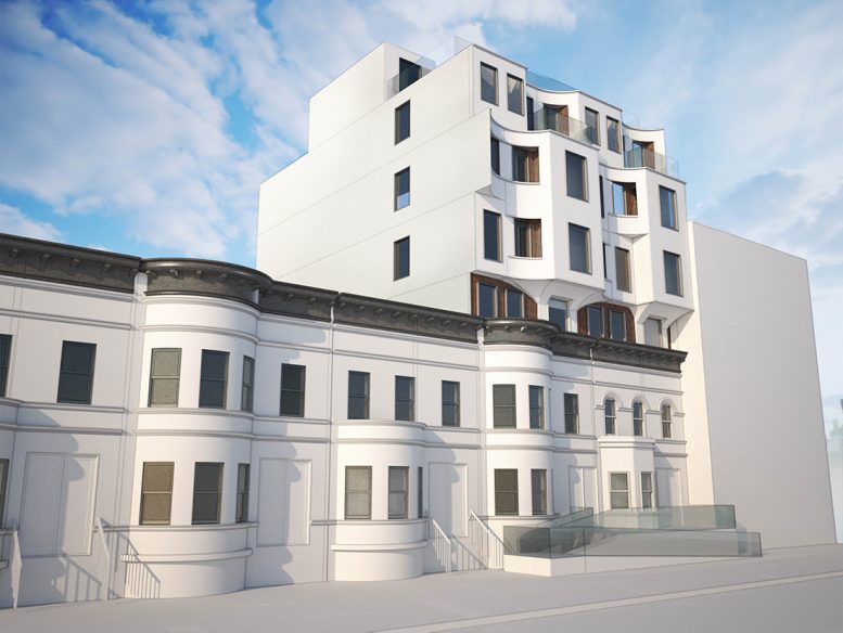 Rendering of 868-870 New York Avenue in Flatbush, Brooklyn - Opera Studios Architecture