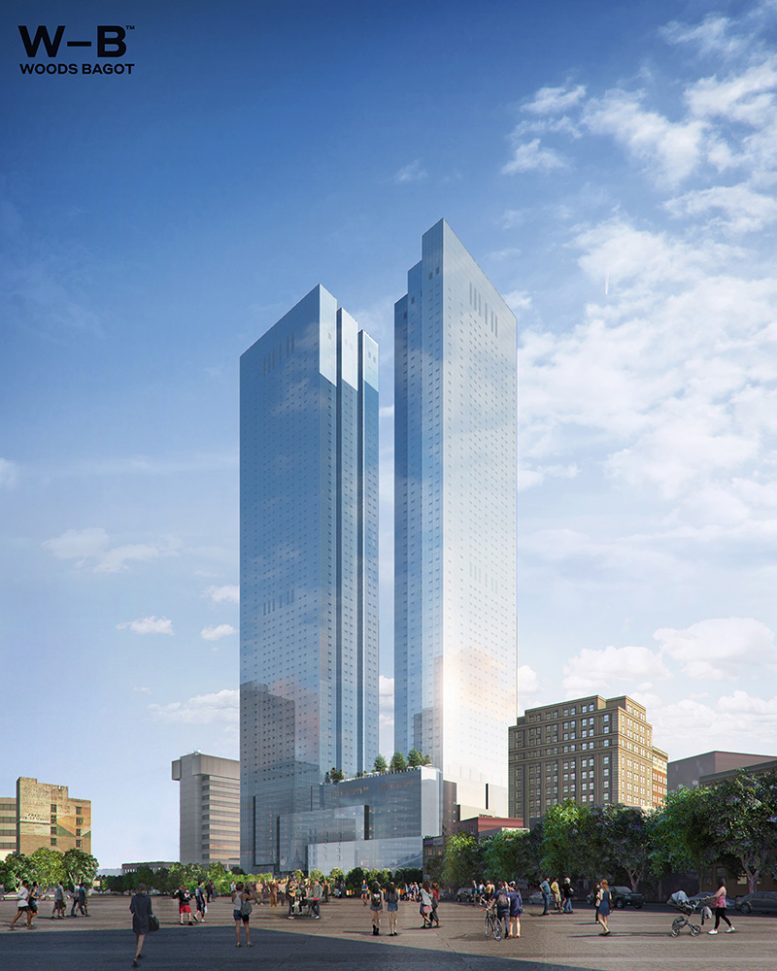 Rendering of One Journal Square - Woods Bagot