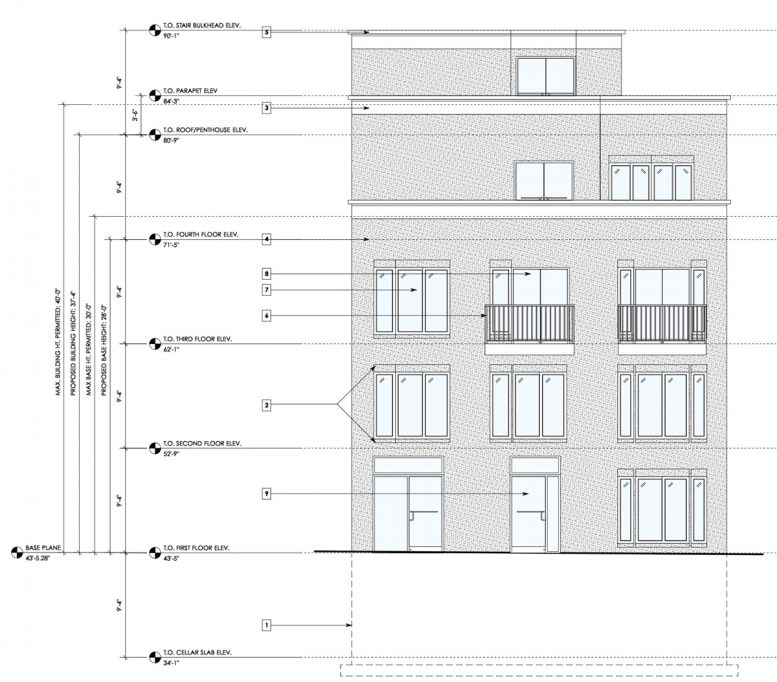 Front Elevation at 106-108 Terrace View Avenue - Badaly Engineering