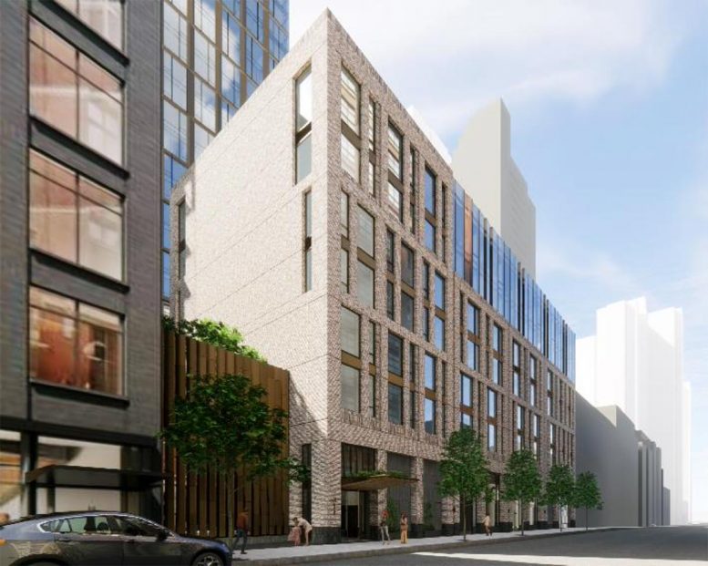 Rendering of 43rd Street Elevation at 314 West 43rd Street