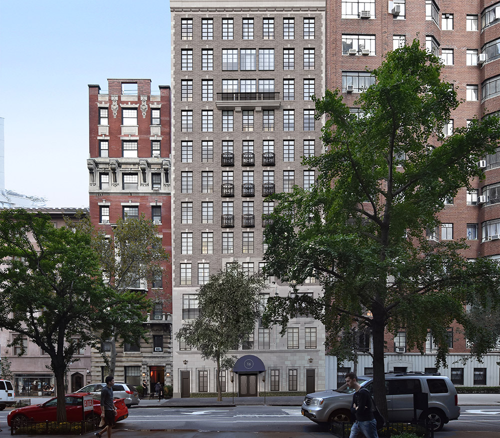 Rendering of 14-16 Fifth Avenue; Front elevation - Robert A.M. Stern Architects, Madison Realty Capital