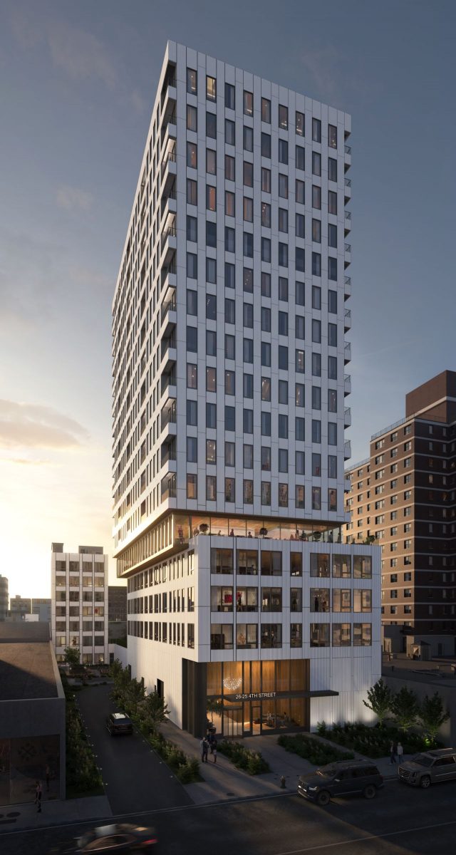 Rendering of 26-25 Fourth Street. Designed by J Frankl Associates