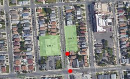 Site map illustrates Development Sites 1 and 2 - THINK Architecture & Design