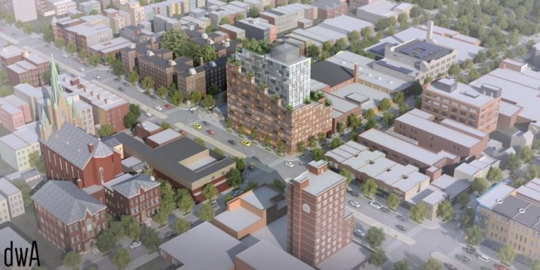 Rendering of 737 Fourth Avenue - Totem; DencityWorks Architecture