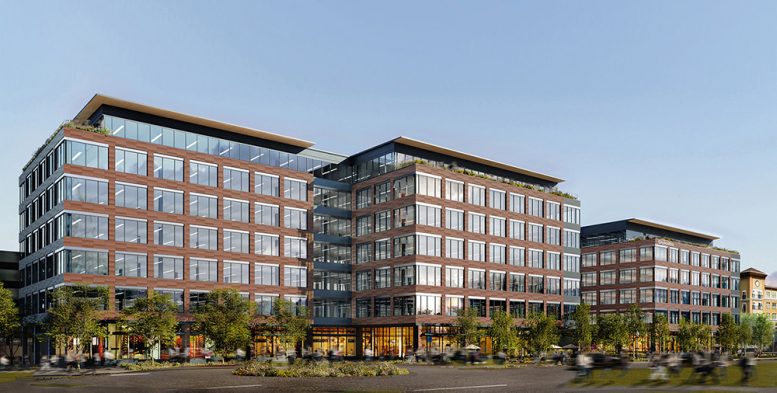 Exterior rendering of M Station- Gensler