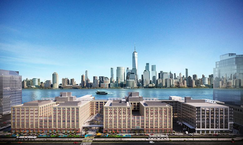 Aerial rendering of Harborside buildings 1, 2, and 3 - Photo courtesy of Mack-Cali